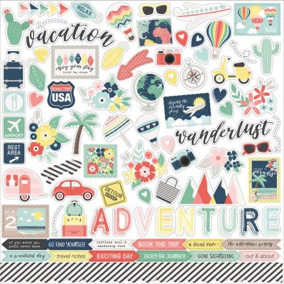 Echo Park Away We Go Sticker - Element Sticker